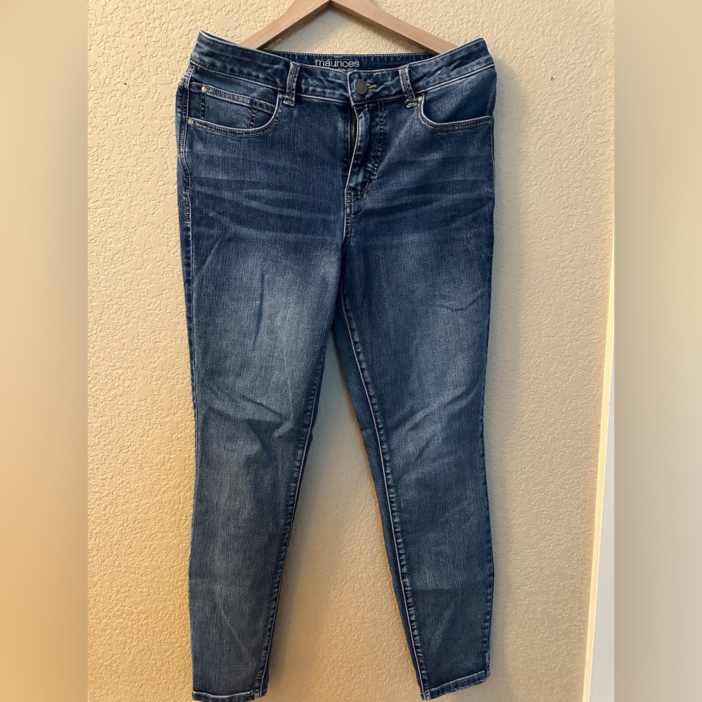 Maurices Dark Blue Skinny Jeans